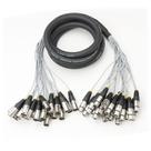 Kit 10 metros multicabo 20 vias conectores hjh xlr m/f pontas