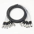 Kit 10 metros multicabo 6 vias conectores hjh xlr m/f pontas