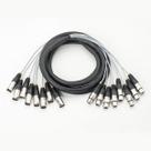 Kit 10 metros multicabo 8 vias conectores hjh xlr m/f pontas
