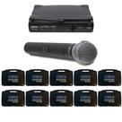 Kit 10 Microfones sem Fio TK U120 UHF Onyx
