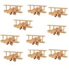Kit 10 mini avião aviãozinho madeira brinquedo artesanal decoração