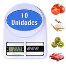 Kit 10 Mini Balança Receitas Sobremesa Culinária Fitness Dieta 10Kg Função Tara Display Digital