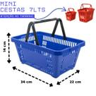 Kit 10 Mini Cestinhas Farmácia 34x22x14cm Cesta Mercado Loja 7lts