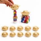 Kit 10 Mini Chapéu de Palha Aba Desfiada Artesanal Para Festa Junina São João Decoração Docinhos
