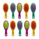 Kit 10 Mini Escovas de Cabelo Collors Escovinha de Bolsa Viagem Cores Sortidas Ricca