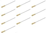 Kit 10 mini espeto churrasco coraçao inox 39 cm churrasquinho matrinox