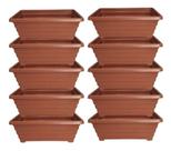 Kit 10 Mini Floreira Jardineiras 20 Centímetros Para Plantas E Flores Terracota
