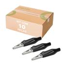 Kit 10 Mini Garra Jacaré Jacarezinho Isolada Preto (28mm)