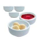 Kit 10 Mini Manteigueira individual para Restaurante porcelana Branca 60mL Porta geléia para hotel Kit 10 Mini Manteigueira individual para Restaurante porcelana Branca 60mL Porta geléia para hotel