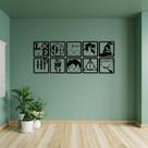 kit 10 Mini Quadros Harry Potter MDF Preto