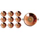 Kit 10 mini spot led redondo embutir recuado 3w branco quente 3000k rose embuled