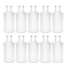 Kit 10 Mini Vaso Decorativo de Vidro 11 cm Transparente para Flores Decoração Casa Mesa