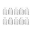 Kit 10 Mini Vasos em Vidro Releve Decorativo Mesa Posta Lembrancinhas