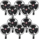 Kit 10 Mini Ventilador Veicular Carro Ônibus Caminhão 20cm