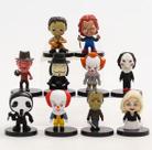 Kit 10 Miniatura Personagem Filme Terror 5cm Figura De Ação