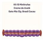Kit 10 Minitrufas Creme De Avelã Gato Mia 12g Brasil Cacau