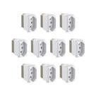 Kit 10 Mód Tomada 2P+T 10A Branco Borne Parafuso Zeffia Pial