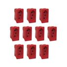 Kit 10 Mod Tomada 2P+T 20A-250V 680161 Vermelho Zeffia Pial