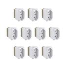 Kit 10 Mód Tomada 2P+T 20A Branco Borne Parafuso Zeffia Pial Kit 10 Mód Tomada 2P+T 20A Branco Borne Parafuso Zeffia Pial