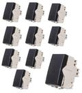 Kit 10 modulo interruptor simples 10a ebony clean margirius