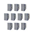 Kit 10 Módulo Interruptor Simples Cinza Pial Plus+ 611010CZ