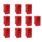kit 10 Módulo Tomada 20A Vermelho Pial Plus Normal 615079 Le