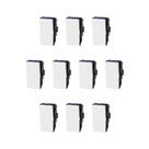 Kit 10 Módulos 1 Interruptor Simples Branco Borne Pial Plus+ Kit 10 Módulos 1 Interruptor Simples Branco Borne Pial Plus+
