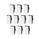 Kit 10 Módulos Interruptor Paralelo Branco Borne Pial Plus+