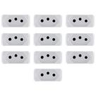 Kit 10 Módulos para Tomada Tramontina Aria 2P+T 20A Branco