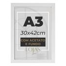 Kit 10 Molduras A3 30x42cm Acetato Quadro Diploma Foto Poster - Preto - Pinus