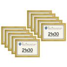 Kit 10 Molduras Porta Diploma Certificado A4 21x30 Amarelo
