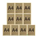 Kit 10 Molduras Quadro Certificado Diploma A4 Com Fundo MDF