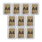 Kit 10 Molduras Quadro Certificado Diploma A4 Com Fundo MDF