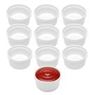 Kit 10 Molheira Branca de Porcelana Mini Bowl Ramequim Clássico Branco Lyor 75ml