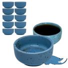 Kit 10 Molheiras Porta Shoyu 60ml Nozoki Porcelana Azul Mesclado