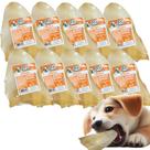 Kit 10 Mordedores Orelha Bovina Petisco P/ Cachorro Natural