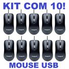 Kit 10 mouse usb preto maxprint 3 botões rolamento 1200 dpi