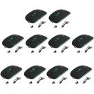 Kit 10 Mouses Sem Fio Recarregável Mega M185 com Led DPI Ajustável