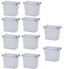 Kit 10 Organizador de Armário Pratic Box 2L C/Tampa