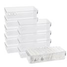 KIt 10 Organizador De Gavetas Acrilico Meia Cueca Roupas