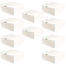 Kit 10 Organizador de Gavetas Guarda Roupa Multiuso Branco