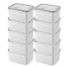Kit 10 Organizador de Geladeira 1,75 Litros Porta Legumes Frutas Verduras