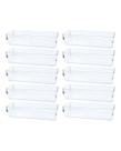 Kit 10 Organizadores Acrílico Cozinha Gaveta Divisória Multiuso Cristal Modular M