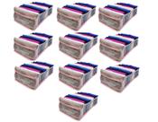 Kit 10 Organizadores de Camisetas Transp. e Rosa 543 VB Home