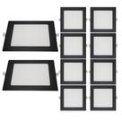Kit 10 Painéis de LED Redondo Embutir 12W 4100K Neutro Suave Preto Blumenau Iluminação Kit 10 Painéis de LED Redondo Embutir 12W 4100K Neutro Suave Preto Blumenau Iluminação