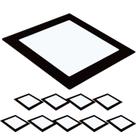 Kit 10 Painéis Plafon Led Embutir Quadrado Preto 24w Frio 6500k