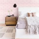 Kit 10 Painel 3d Revestimento Tijolo Rosa De Espuma 35x77 2,5 M²