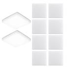 Kit 10 Painel de LED Quadrado Frameless 12W 6500K Branco Frio Bivolt Taschibra