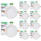 Kit 10 Painel De Led Redondo Embutir Recuado 12w Bivolt Taschibra 4000k Neutro