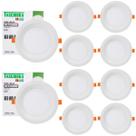 Kit 10 Painel de Led Redondo Embutir Recuado 6W Bivolt Taschibra
